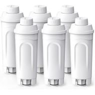 GLACIER FRESH Water Filter Replacement for Delonghi Water Filter DLSC002, Compatible with Delonghi Fully Automatic Coffee Machine ECAM, Eletta, Dinamica, ESAM, ETAM Series, Pack of 6