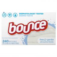 . Bounce Fabric Softener Sheets, Free & Gentle, 240 Count - Pack of 3