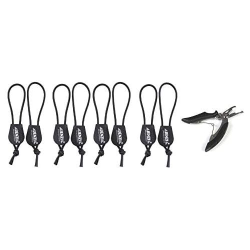  [아마존베스트].Jenzi Pack of 8 Jenzi Adjustable Rod Bands + Free Fishing Scissors