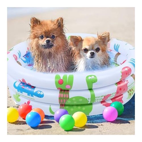  Annular Kiddie Pool, Easy to Store Circles Swimming Pool Swimming Baby Pool Wear-Resistant Inflatable Swimming Pools for Swimming