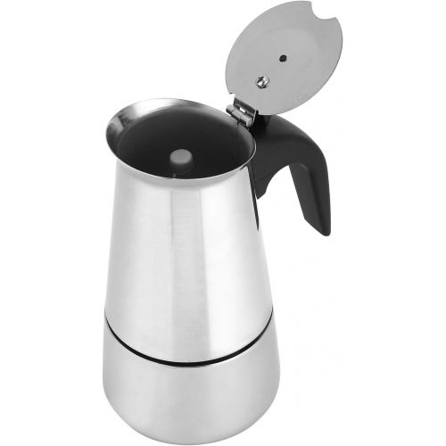  01 Stovetop Espresso Maker, Stainless Steel Detachable Easy To Clean Moka Pot Expresso Coffee Maker (200Ml)