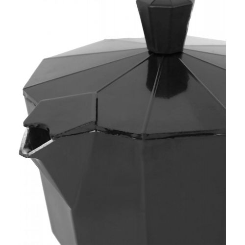  01 Espresso Maker, Aluminum 150ML Coffee Pot, Coffee Maker Pot for Home Kitchen(black)