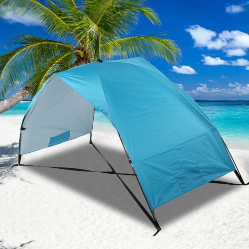  01 Beach Sun Shelter Instant Beach Umbrella Portable Lightweight Windproof Pop Up Shade for Using Beach Vacation 2 Person