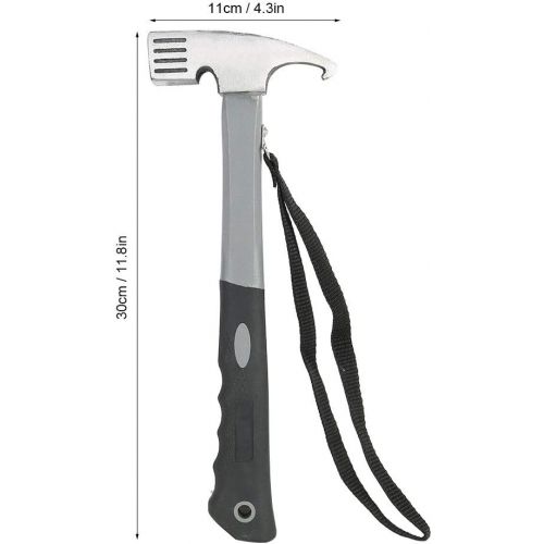  01 Camping Hammer, Tent Hammer Shockproof Hook Angle Design with Holding Lanyard Strap for BBQ Camping for Camping Tent Rain Tarp Sun Shelter