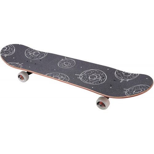  01 Maple Skate Board, High Speed Seven?Layer Maple Skateboard with H?Type 95A Super Wide Reel for Kids and Beginners