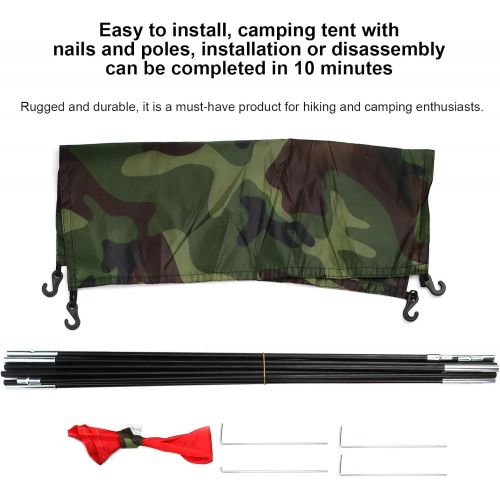  01 Waterproof Camping Camouflage Tent Hiking Two Person Instant Setup Single Layer Ultralight Tent with Great Ventilation for Outdoor Backyard Hiking Backpacking Picnic