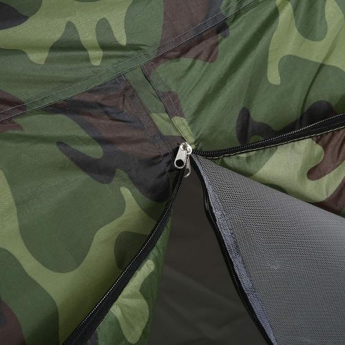 01 Waterproof Camping Camouflage Tent Hiking Two Person Instant Setup Single Layer Ultralight Tent with Great Ventilation for Outdoor Backyard Hiking Backpacking Picnic