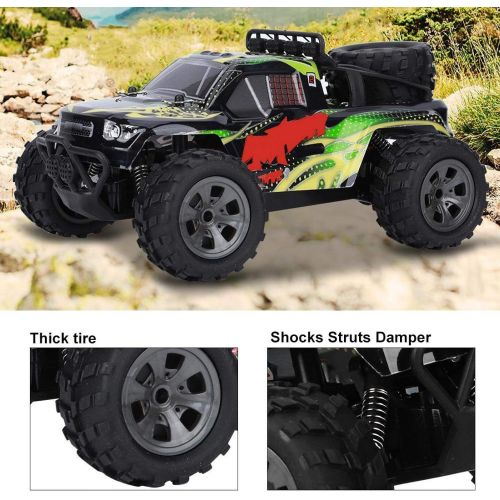  01 2.4G RC Car, 2.4G 1/18 RC Crawler Electric Model Toys 1/18 Simulation Remote Control Crawler Durable for Long Term Use for Home for School