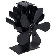 01 02 015 Heat Powered Stove Fan, Safe Protection Silent Operation Environmental Protection Wood Burning Fireplace Fans for Home for Kitchen for Living Room