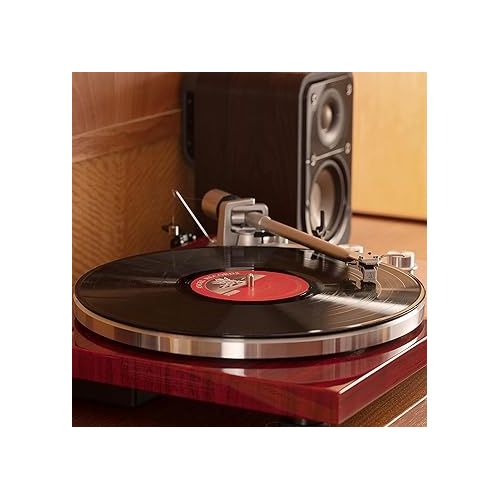  1 by ONE Belt Drive Turntable with Bluetooth Connectivity, Built-in Phono Pre-amp, USB Digital Output Vinyl Stereo Record Player with Magnetic Cartridge, 33 or 45 RPM