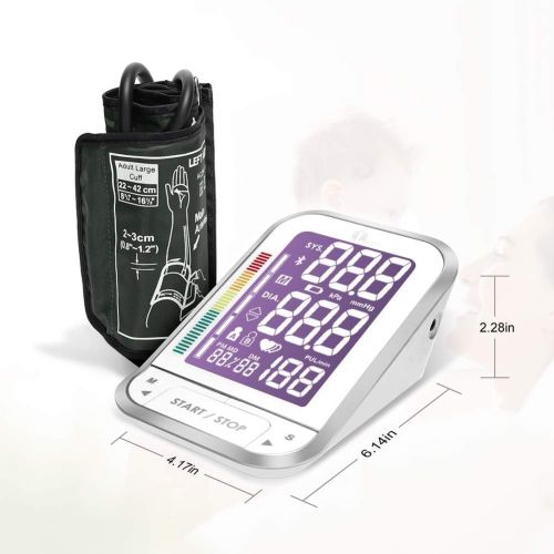  [아마존 핫딜] [아마존핫딜]1 BY ONE 1byone Blood Pressure Monitor, Large Upper Arm Cuff and Bluetooth Digital BP Monitor with Large 4.7 Inch Screen and Free Health Records App