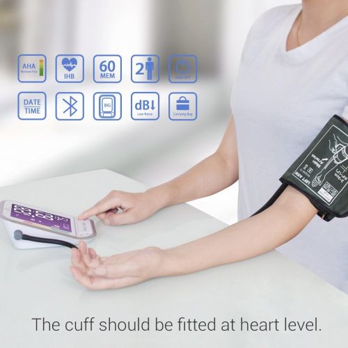  [아마존 핫딜] [아마존핫딜]1 BY ONE 1byone Blood Pressure Monitor, Large Upper Arm Cuff and Bluetooth Digital BP Monitor with Large 4.7 Inch Screen and Free Health Records App