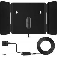 [아마존 핫딜] 1 BY ONE 1byone TV Antenna [2020 Newest] Unique Foldable Antenna, Indoor TV Antenna for Digital Freeview 4K 1080P VHF UHF Local Channels with Signal Amplifier Support All TVs - 16.5 ft Coax