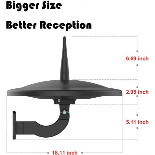  [아마존 핫딜] [1byone Concept Series] Omni Directional Outdoor TV Antenna, VHF/UHF 720° Reception UFO Clean Design Up to 150 Miles, Upgrade Exclusive Smartpass Amplified, Indoor/Outdoor/RV/Attic