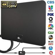 [아마존베스트]2019 [New Version] HDTV Antenna - 1byone 360° Omni-Directional Reception Amplified Outdoor TV Antenna 150 Miles Range for Indoor, Outdoor, RV, Attic Use Support 4K 1080P UHF VHF Fr