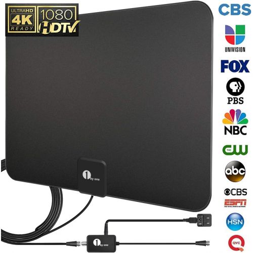  [아마존베스트]2019 [New Version] HDTV Antenna - 1byone 360° Omni-Directional Reception Amplified Outdoor TV Antenna 150 Miles Range for Indoor, Outdoor, RV, Attic Use Support 4K 1080P UHF VHF Fr