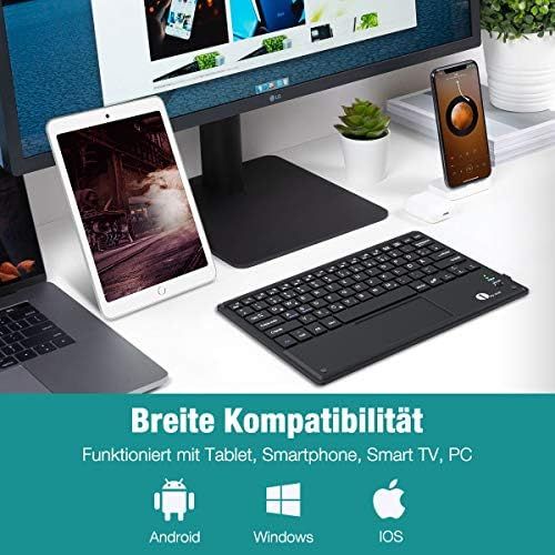  [아마존베스트]1Byone Wireless Bluetooth Qwertz German Keyboard