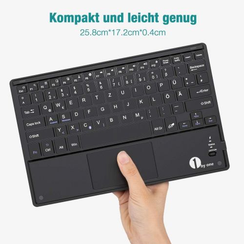  [아마존베스트]1Byone Wireless Bluetooth Qwertz German Keyboard
