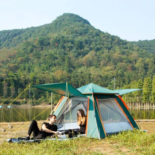  1-1 Abnehmbares Zelt im Freien 3-4 Leute Komplett automatisch Picknick Bergsteigen Angeln Kombinierter Typ DREI verwenden Camping Zelt