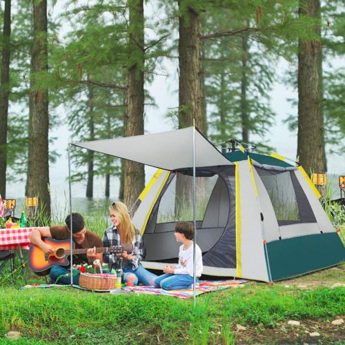  1-1 Vollautomatisches Zelt 2-3 Personen im Freien Verdicken Regenfest Camping Picknick Bergsteigen Angeln Zelt