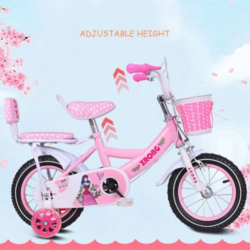  1-1 12 Zoll Kind Madchenfahrrad - Kind 3-4 Jahre Alt - aufblasbarer Reifen - Bequemer Sitz - Klein Verdrahtet - Prinzessin Fahrrad