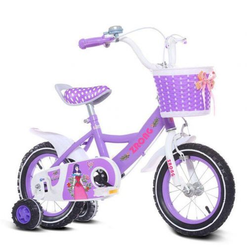  1-1 12 Zoll Kind Madchenfahrrad - Kind 3-4 Jahre Alt - aufblasbarer Reifen - Bequemer Sitz - Klein Verdrahtet - Prinzessin Fahrrad