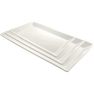 Ten Strawberry Street 10 Strawberry Street Whittier Elite Platters, Set of 3, White