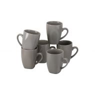 10 Strawberry Street Wazee Square - 10 Oz Mug - Set of 6 - Gray