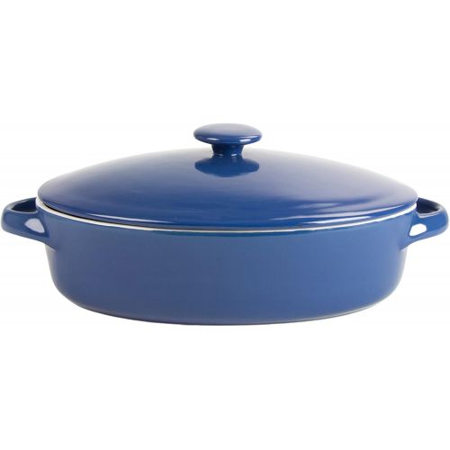  10 Strawberry Street Sienna Covered Casserole 10 and 7 Bakeware Set, Blue