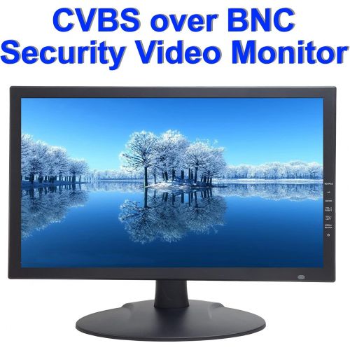  [아마존베스트]101 AV Inc 101AV 18.5 HD LED Security Monitor HDMI VGA & BNC Input Build in Speaker Wide Screen Audio Video Display Computer PC Monitor for CCTV DVR Home Office Surveillance Optional Mount(3D