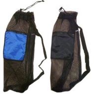 [아마존베스트]101SNORKEL 2 PACK Mesh Drawstring Snorkel Bag with 1 Black & 1 Blue Zip Pocket