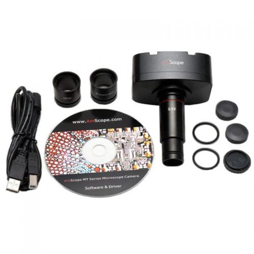  10MP Windows and Mac OS Compatible Microscope Camera with Calibration Kit by AmScope