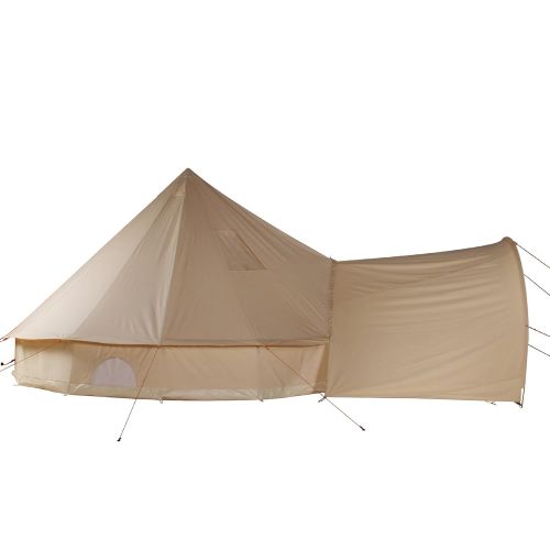  10T Outdoor Equipment 10T Camping-Zelt Desert 10+ wasserdichtes Familienzelt Tipi aus Baumwoll-Mischgewebe + Sonnendach