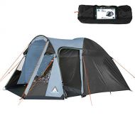 10T Outdoor Equipment 10T Zelt Corowa fuer 4 oder 5 Personen & div. Farben zur Wahl, Familienzelt mit Stehhoehe, 5000mm Campingzelt, wasserdichtes Iglu Kuppelzelt