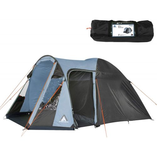  10T Outdoor Equipment 10T Zelt Corowa fuer 4 oder 5 Personen & div. Farben zur Wahl, Familienzelt mit Stehhoehe, 5000mm Campingzelt, wasserdichtes Iglu Kuppelzelt