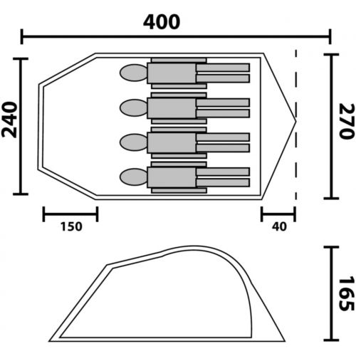  Marke: 10T Outdoor Equipment 10T Zelt Glenhill fuer 3 oder 4 Personen & div. Farben zur Wahl, Kuppelzelt mit FULL-XXL Schlafkabine, 5000mm Campingzelt, wasserdichtes Iglu-Zelt mit 2 Eingangen