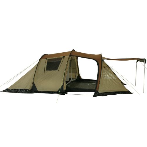  10T Outdoor Equipment Felton 4 1182763774 Tunnel Tent 4 Person Beige / Chestnut Brown