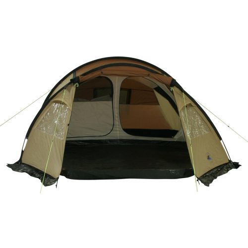  10T Outdoor Equipment Felton 4 1182763774 Tunnel Tent 4 Person Beige / Chestnut Brown