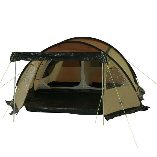  10T Outdoor Equipment Felton 4 1182763774 Tunnel Tent 4 Person Beige / Chestnut Brown