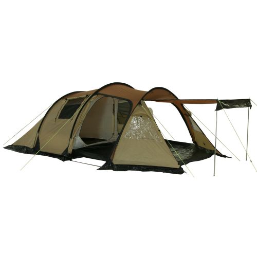  10T Outdoor Equipment Felton 4 1182763774 Tunnel Tent 4 Person Beige / Chestnut Brown