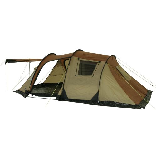  10T Outdoor Equipment Felton 4 1182763774 Tunnel Tent 4 Person Beige / Chestnut Brown