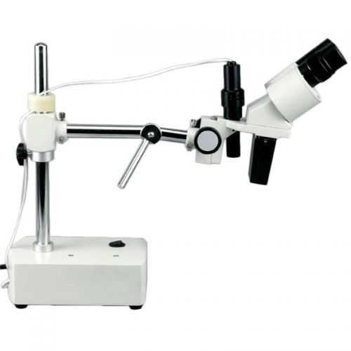  10X-20X Binocular Boom Arm Stereo Microscope Plus Light by AmScope