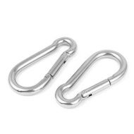 10mm Thickness Spring Loaded Gate Locking Carabiner Snap Hooks 2PCS by Unique Bargains