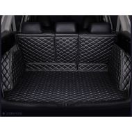 WillMaxMat Custom Fit Pet Trunk Cargo Liner Floor Mat for 2011-2019 Jeep Grand Cherokee with Subwoofer on The Right Side -Black w/Black Stitching