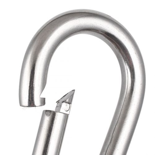  11mm Thickness Spring Loaded Gate Locking Carabiner Snap Hook 120mm Long by Unique Bargains