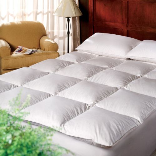  1221 Bedding Cotton 3-inch Down Alternative Fiber Bed Mattress Topper