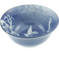 123kotobukijapanstore Japanese 6 Tayo Blue Wave/Cranes Bowl