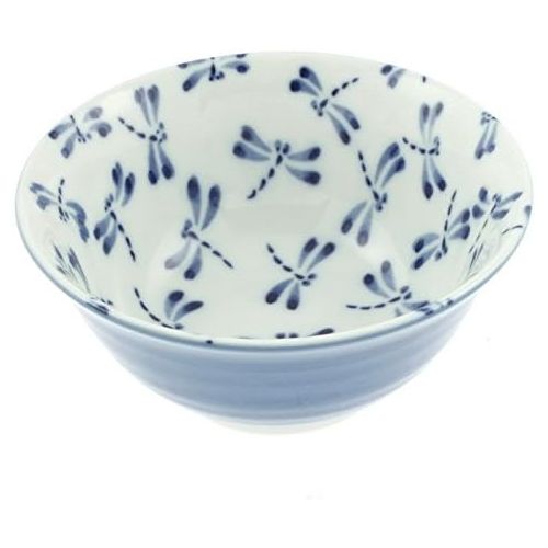  123kotobukijapanstore Japanese 6 Tayo Blu/wht Dragonfly Bowl