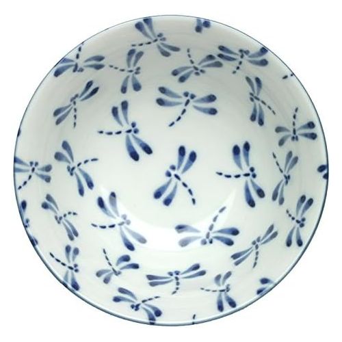  123kotobukijapanstore Japanese 6 Tayo Blu/wht Dragonfly Bowl