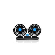 12V 360 Degree Rotatable Dual Head Electric Car Auto Cooling Fan